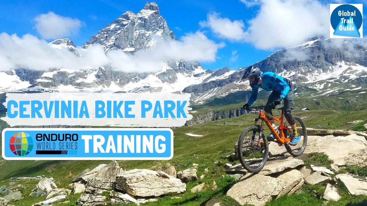 EWS TRAINING at Cervinia Bike Park - MTB Top to Bottom - Cime Bianche Trail and Trail 2 - Matterhorn