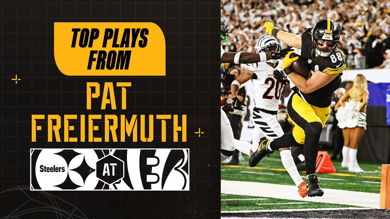 Pat Freiermuth's Top Plays from 2-TD Game at Bengals | Week 7 | Pittsburgh Steelers