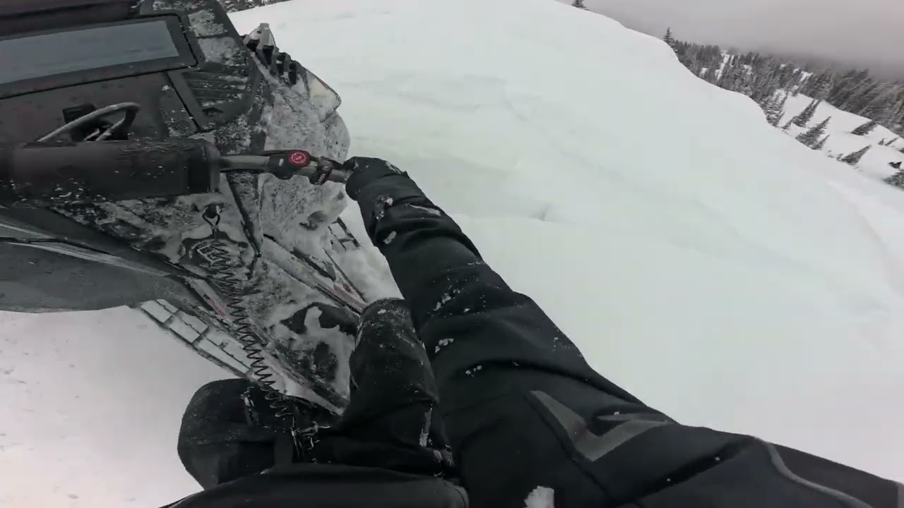 Riding a new area searching for snow