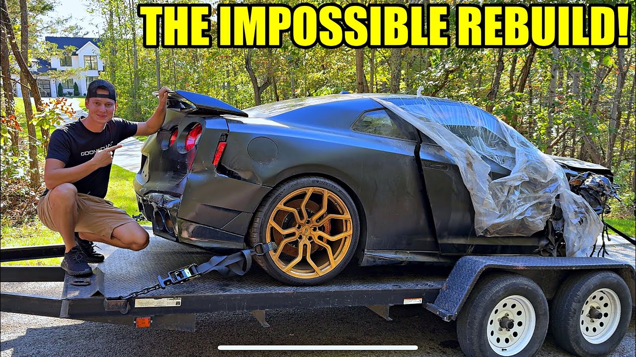 Rebuilding A Wrecked 2024 Nissan GTR In My Driveway