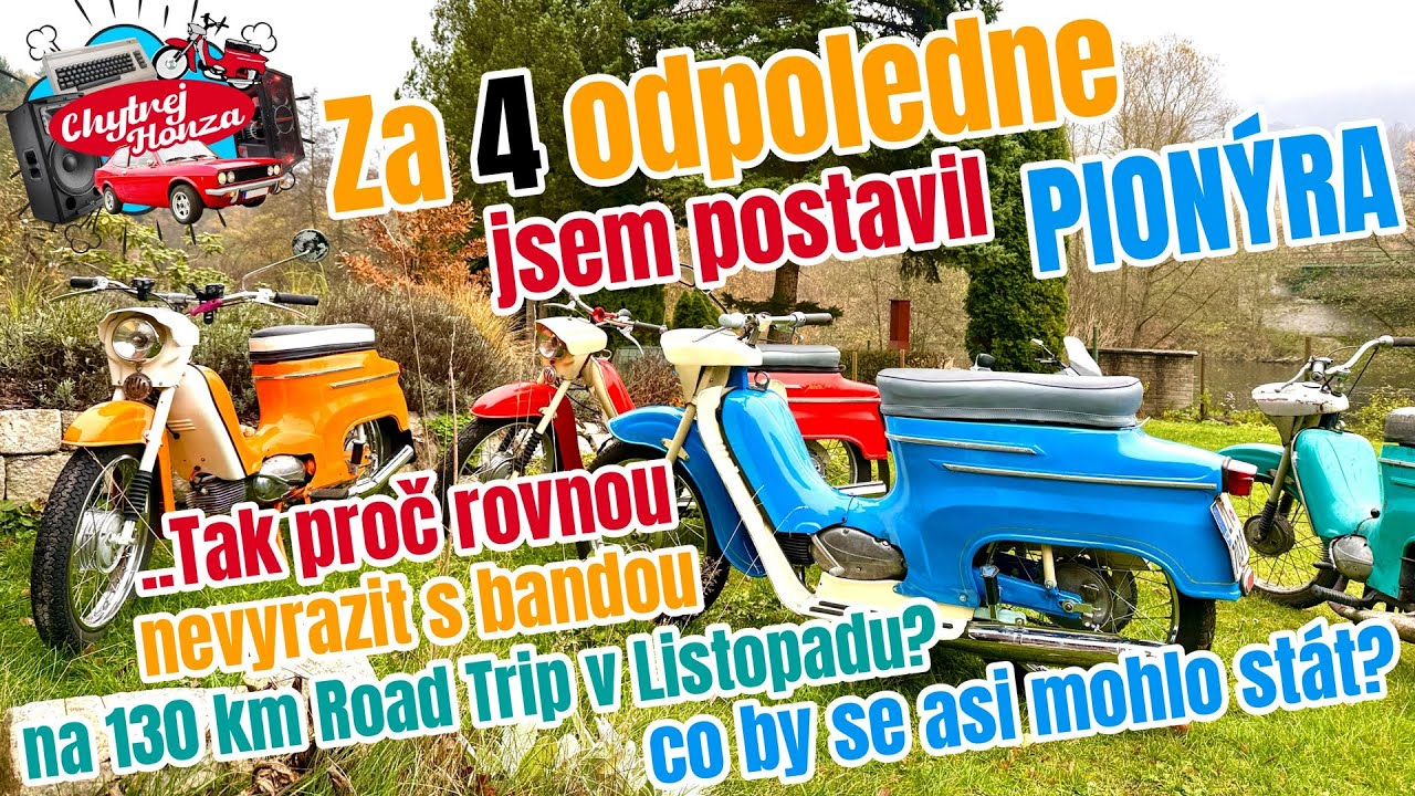 Za 4 dny jsem postavil Jawu Pionýra… a rovnou 130 km road trip v listopadu!
