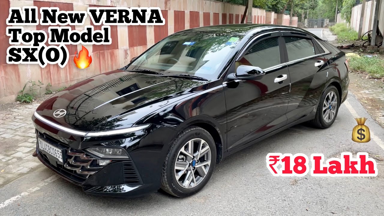 BLACK BEAST🖤 All New HYUNDAI VERNA SX(O) 2023 🔥 1.5L AT Top Model ❤️