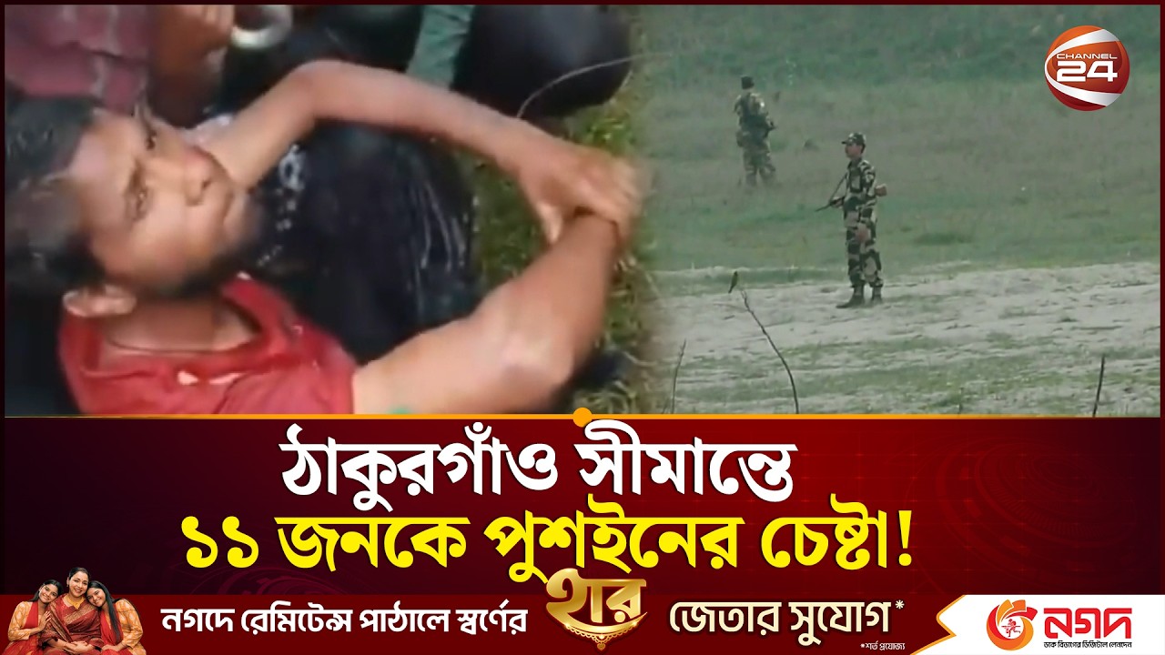 ঠাকুরগাঁও সীমান্তে  ১১ জনকে পুশইনের চেষ্টা! | BSF | Push-in | Channel 24