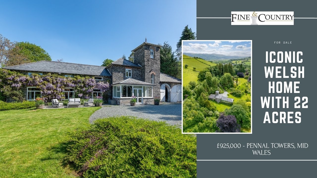 For Sale - Pennal Towers | Iconic 19th Century Italianate Home with 22 Acres in Mid Wales 🌳🏡