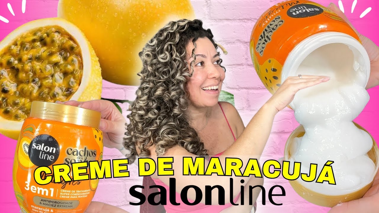 TESTEI O CREME DE MARACUJÁ DA SALON LINE * CREME MULTY MARACUJÁ SALON LINE