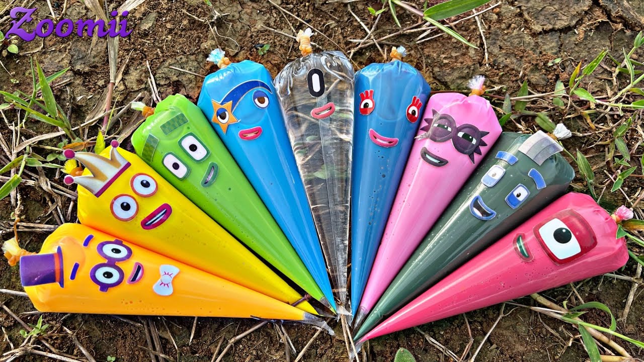 Numberblocks - Satisfying Slime ASMR | Relaxing Slime Video Piping Bag