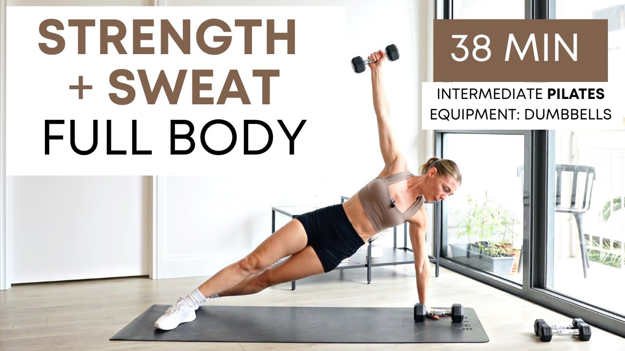 38 min STRENGTH + SWEAT Full body Intermediate Pilates class | Dynamic cardio workout