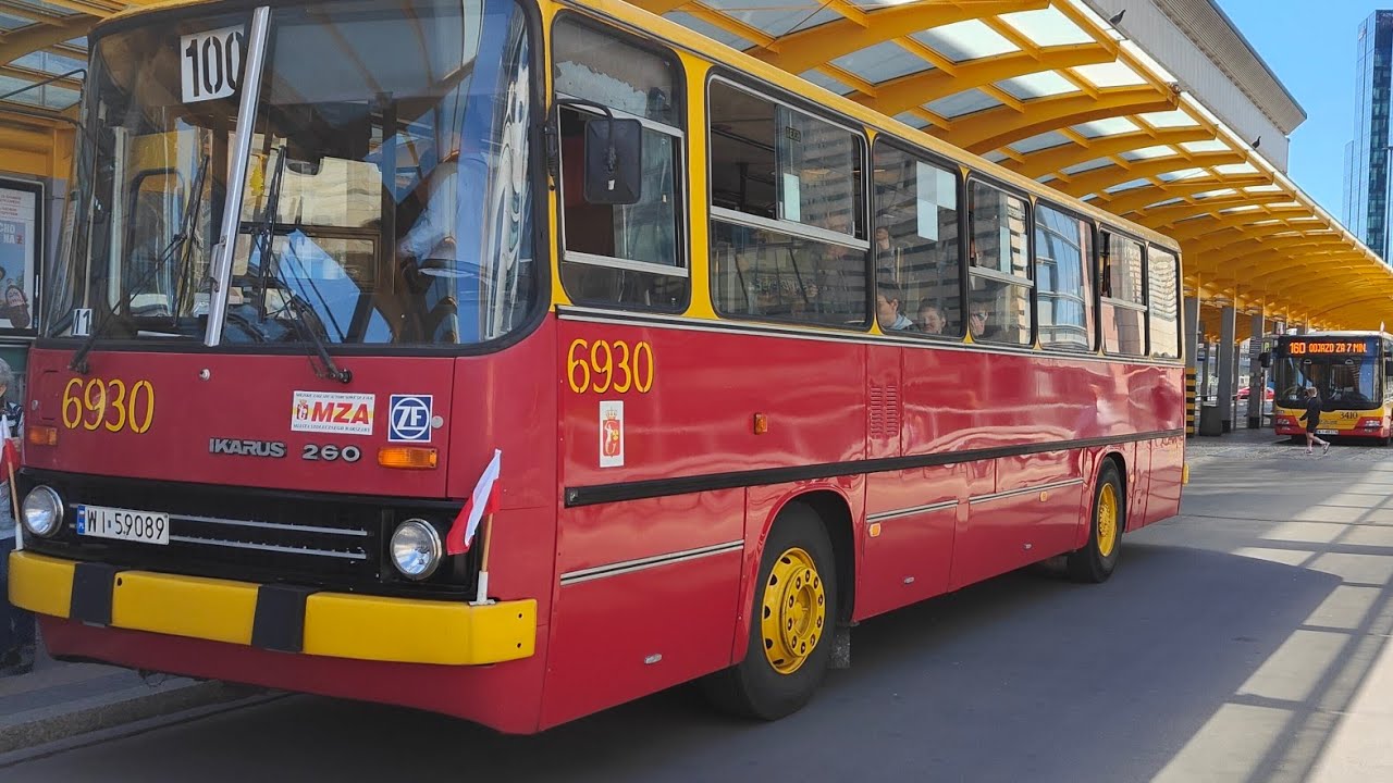 Linia 100 Trasa Zmieniona - Ikarus 260.73A #6930 ( KMKM Warszawa ) #wlt #warszawskielinieturystyczne