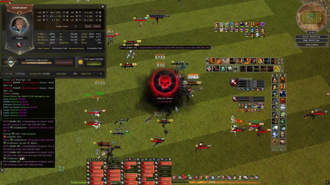 Shaiya Global | 170 vs 170 MASSIVE World Cup PvP + Mayhem backline summons