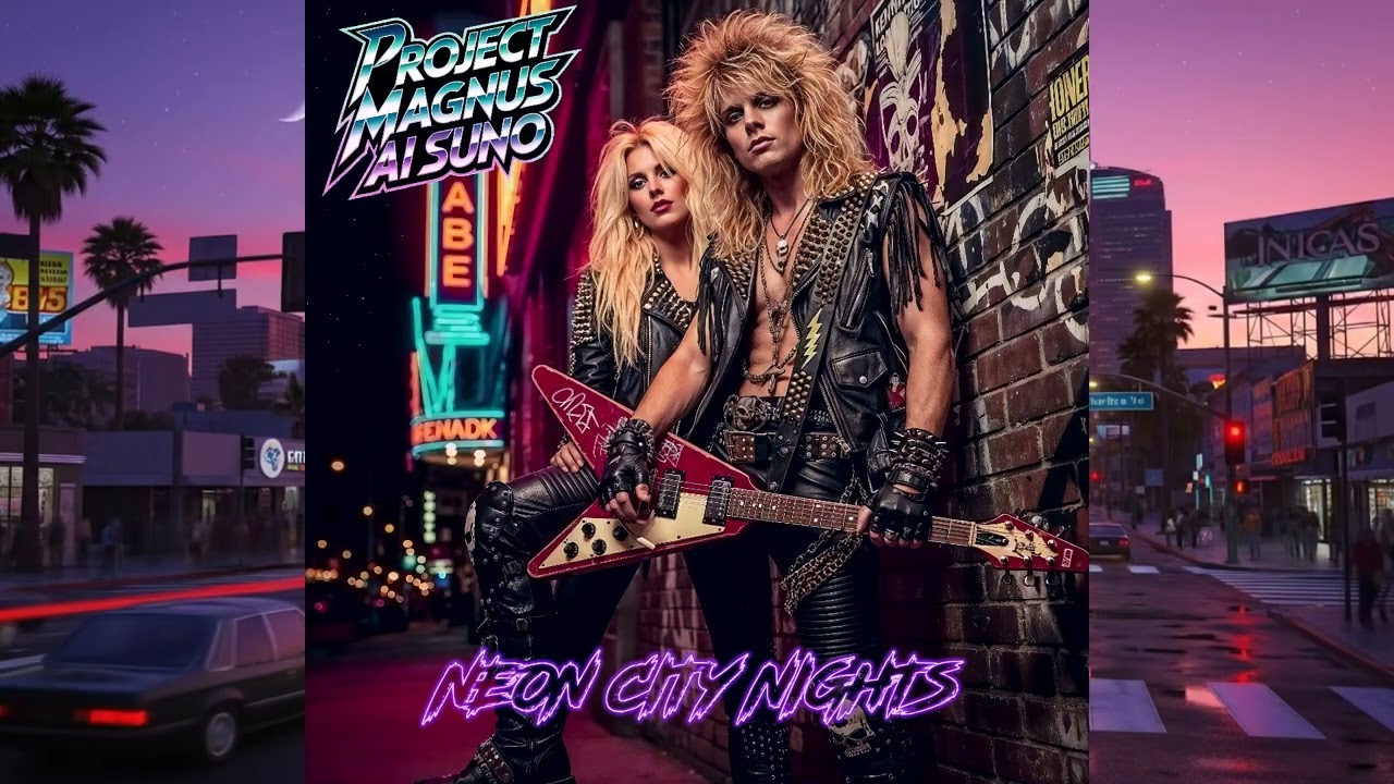 Project Magnus (AI) - Rebel Heart. glam metal/hard rock 80s