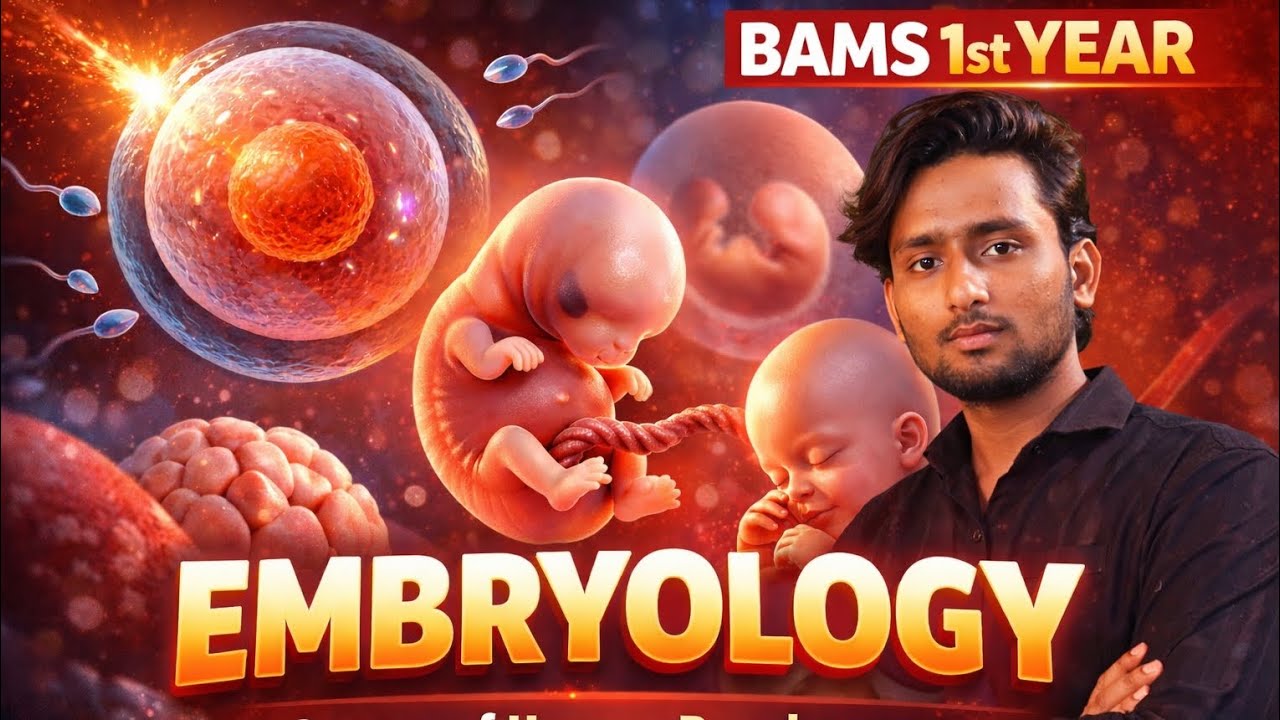 BAMS 1st Year Embryology | Most Important Questions (Topic Explain) by UBAID Sir| MUHS University | 