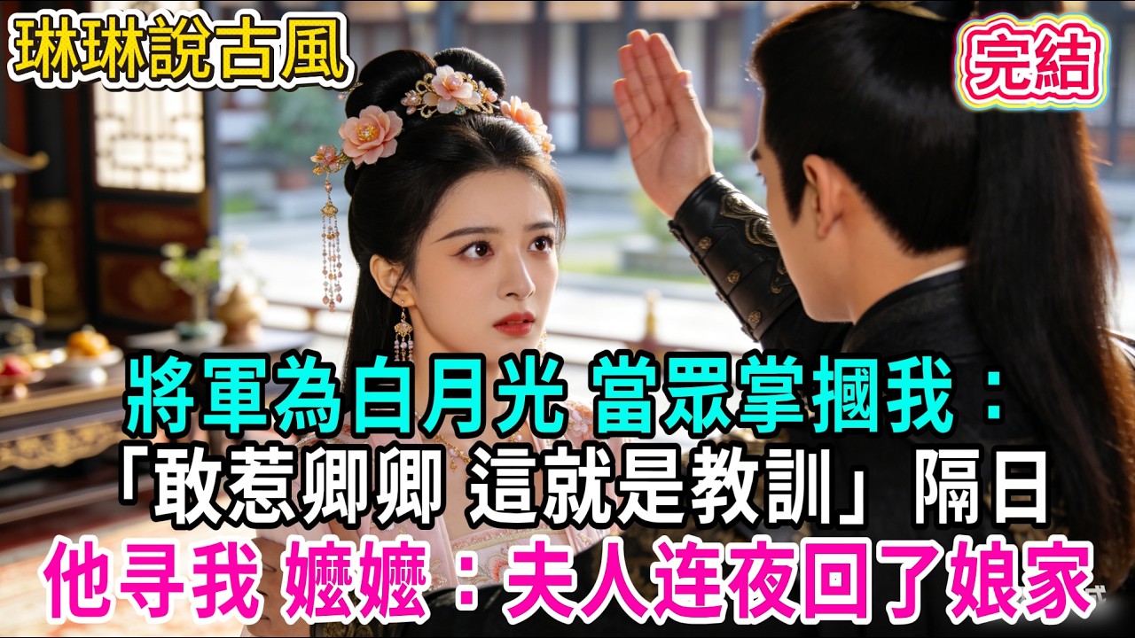 【古言】將軍為白月光 當眾掌摑我：「敢惹卿卿 這就是教訓」隔日他寻我 嬤嬤：夫人连夜回了娘家#古言 #爱情 #完結 #前妻 #大女主 #渣男 #綠茶 #打臉