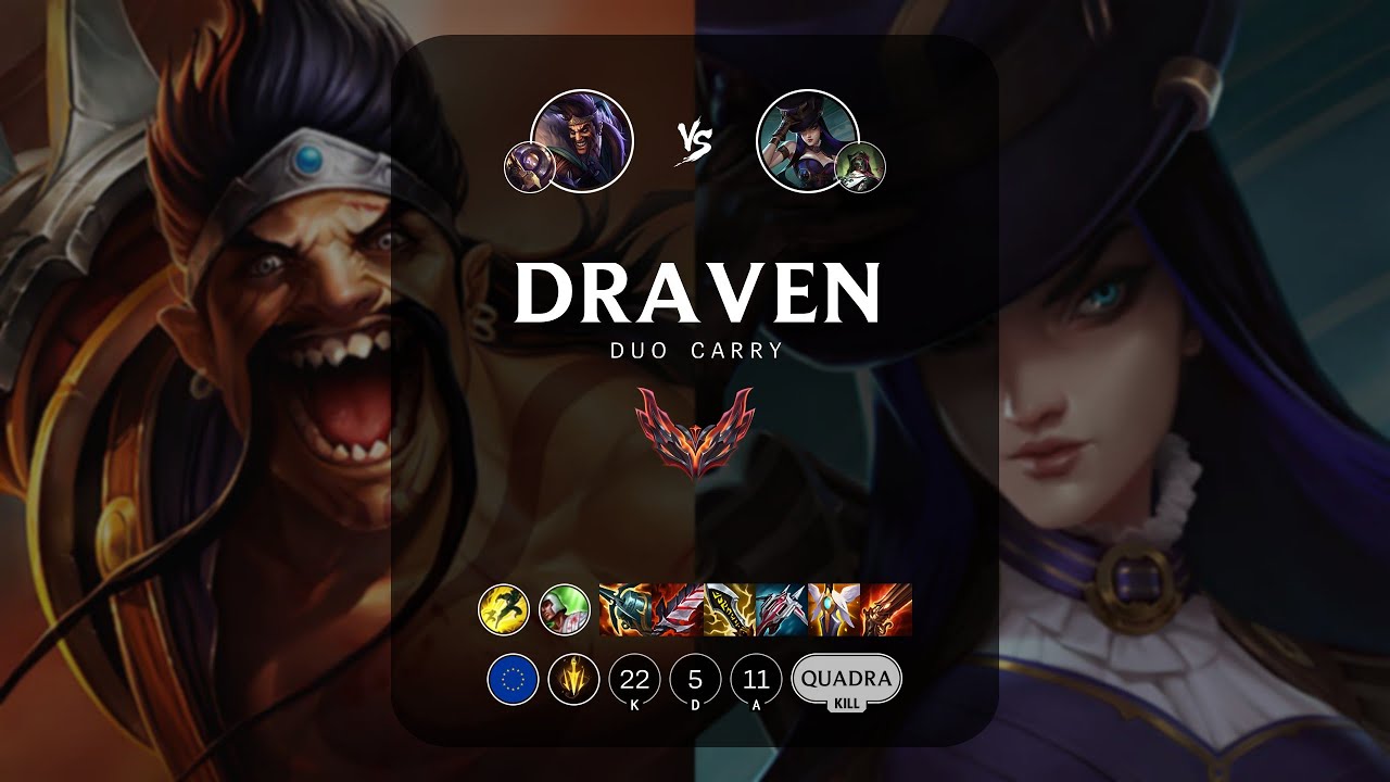 Draven ADC vs Caitlyn - EUW Grandmaster Patch 13.7