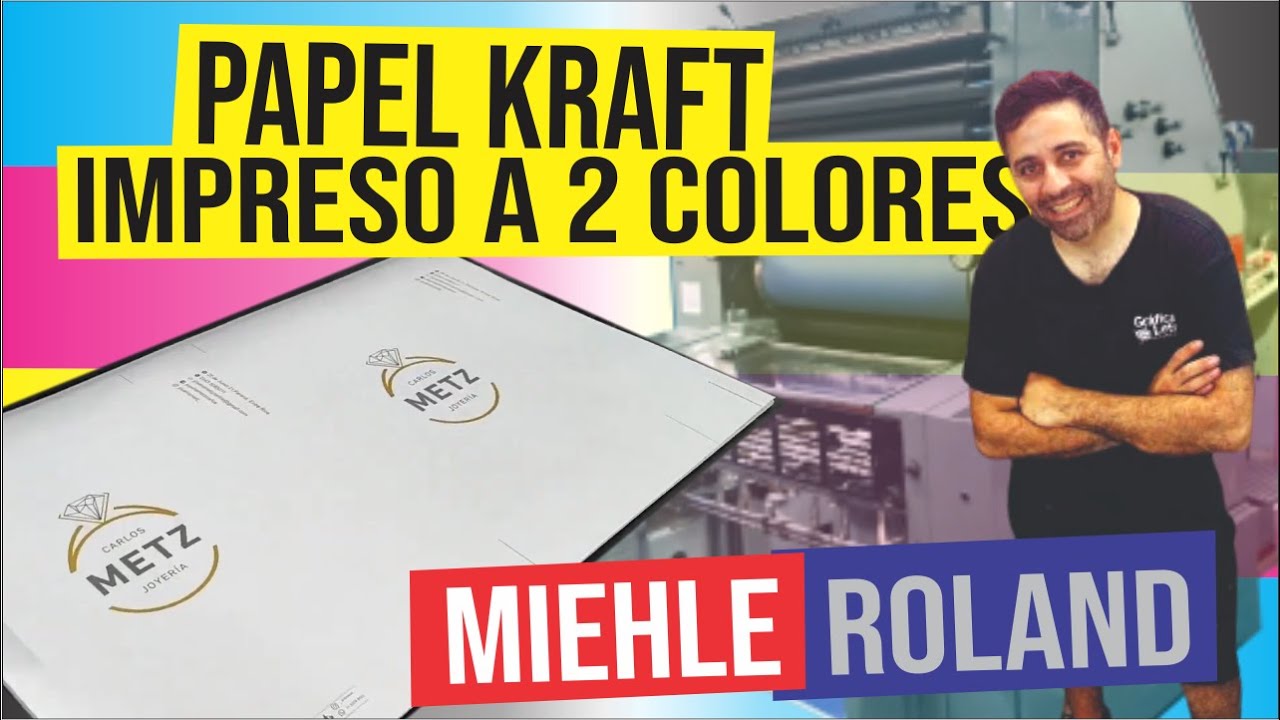 🛍️Impresión offset 2 colores  Papel Kraft Blanco #offsetpress #offset #custom_printing