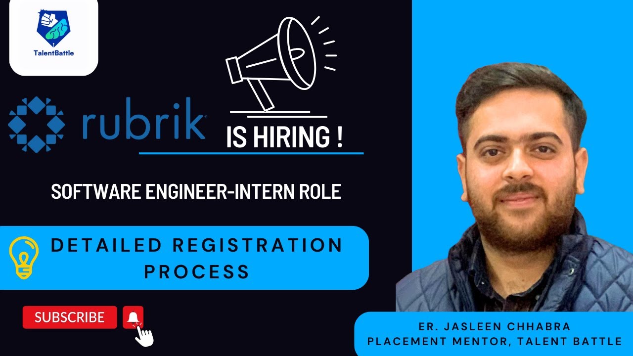 🚀 Rubrik is Hiring !  2026 Batch Interns | Apply Now!