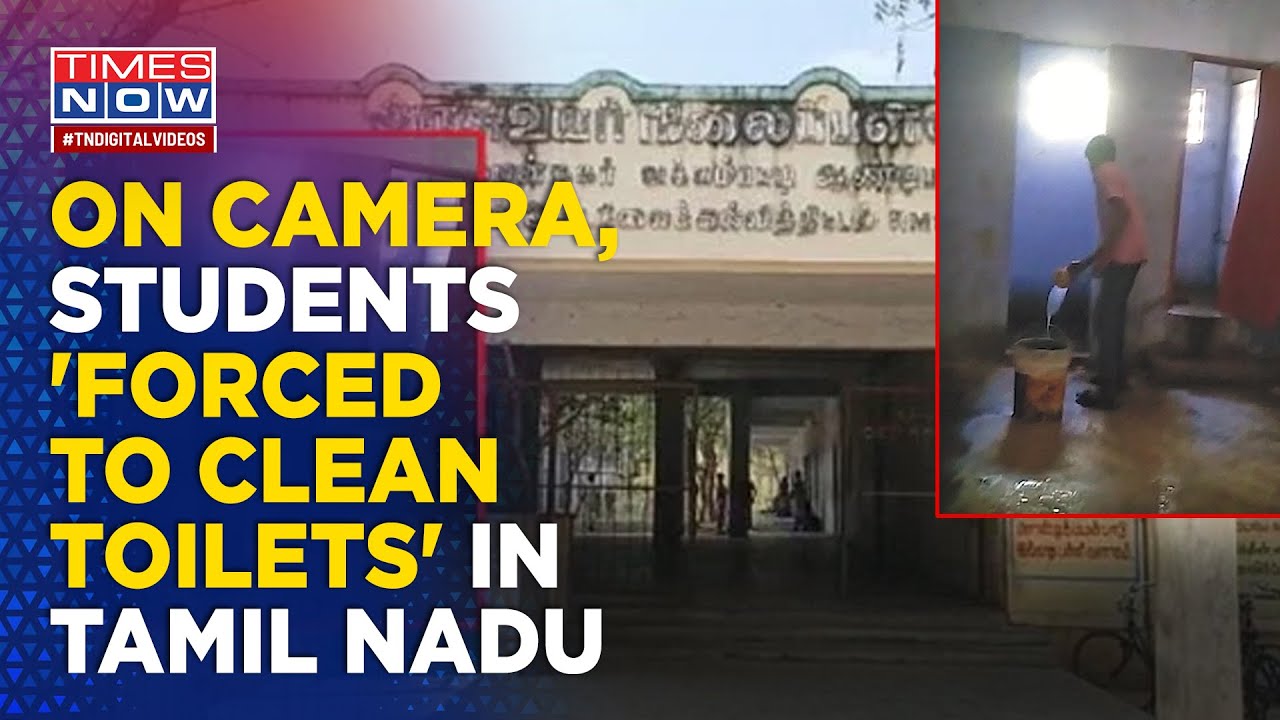 On Camera: Students 'Forced To Clean Toilets' In Tamil Nadu Government School, BJP Questions DMK