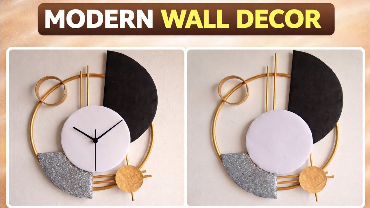 DIY Modern Wall Clock | Luxury Home Decor Craft