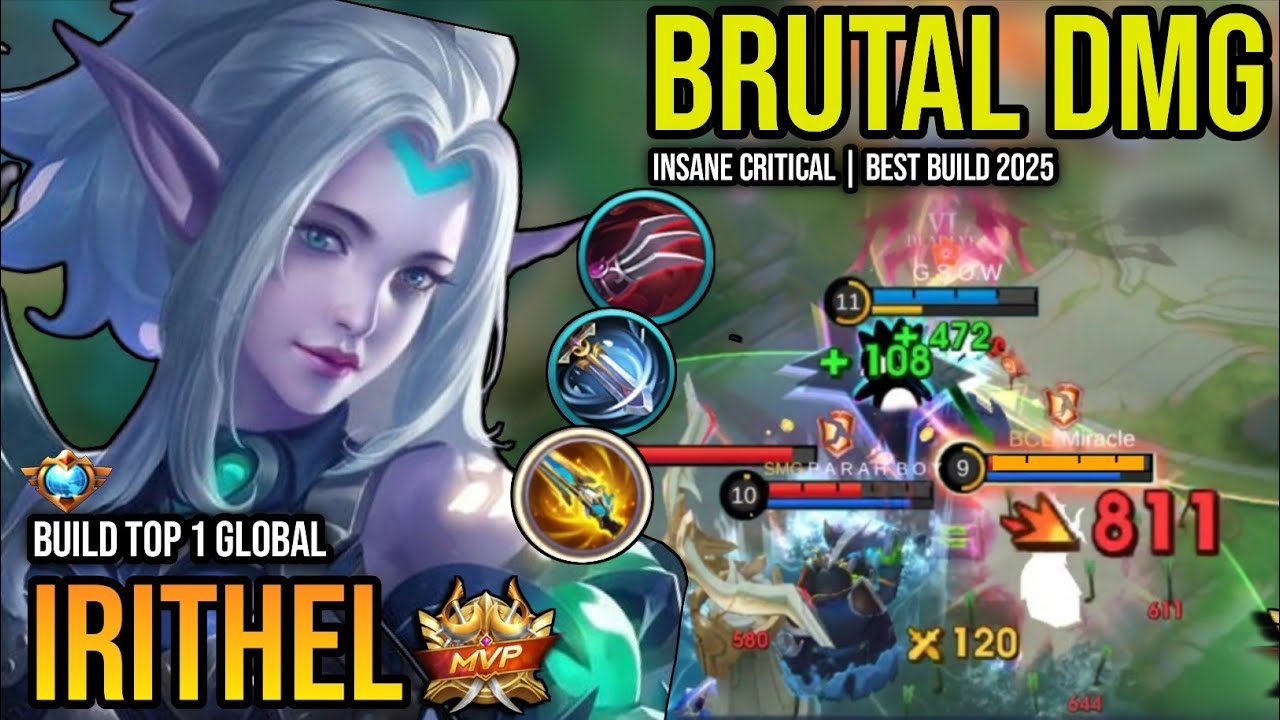 IRITHEL BEST BUILD 2025 | BUILD TOP 1 GLOBAL IRITHEL GAMEPLAY | MOBILE LEGENDS