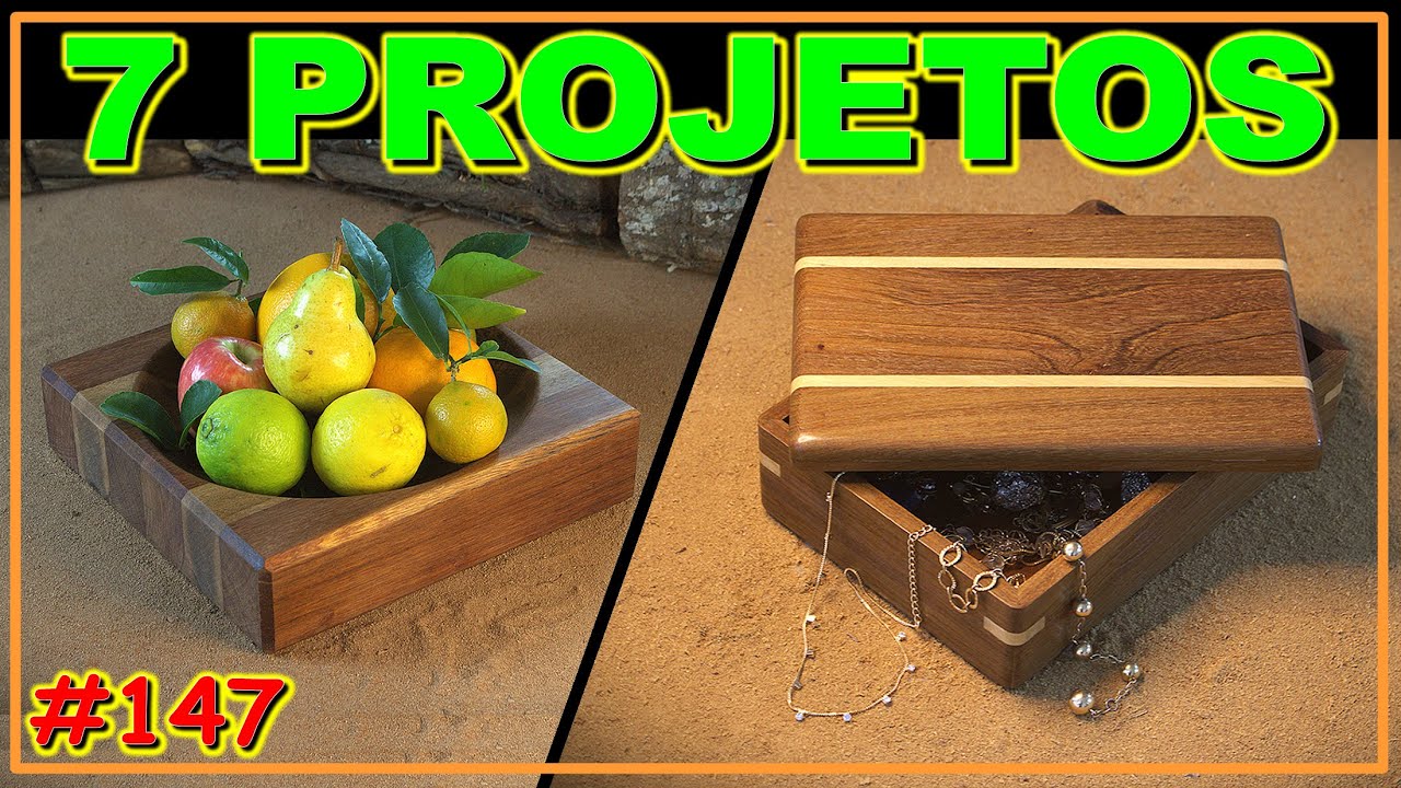7 ITENS LINDOS E CRIATIVOS - TRANSFORME MADEIRA EM ARTE (VÍDEO #147) #marcenariacriativa #marcenaria