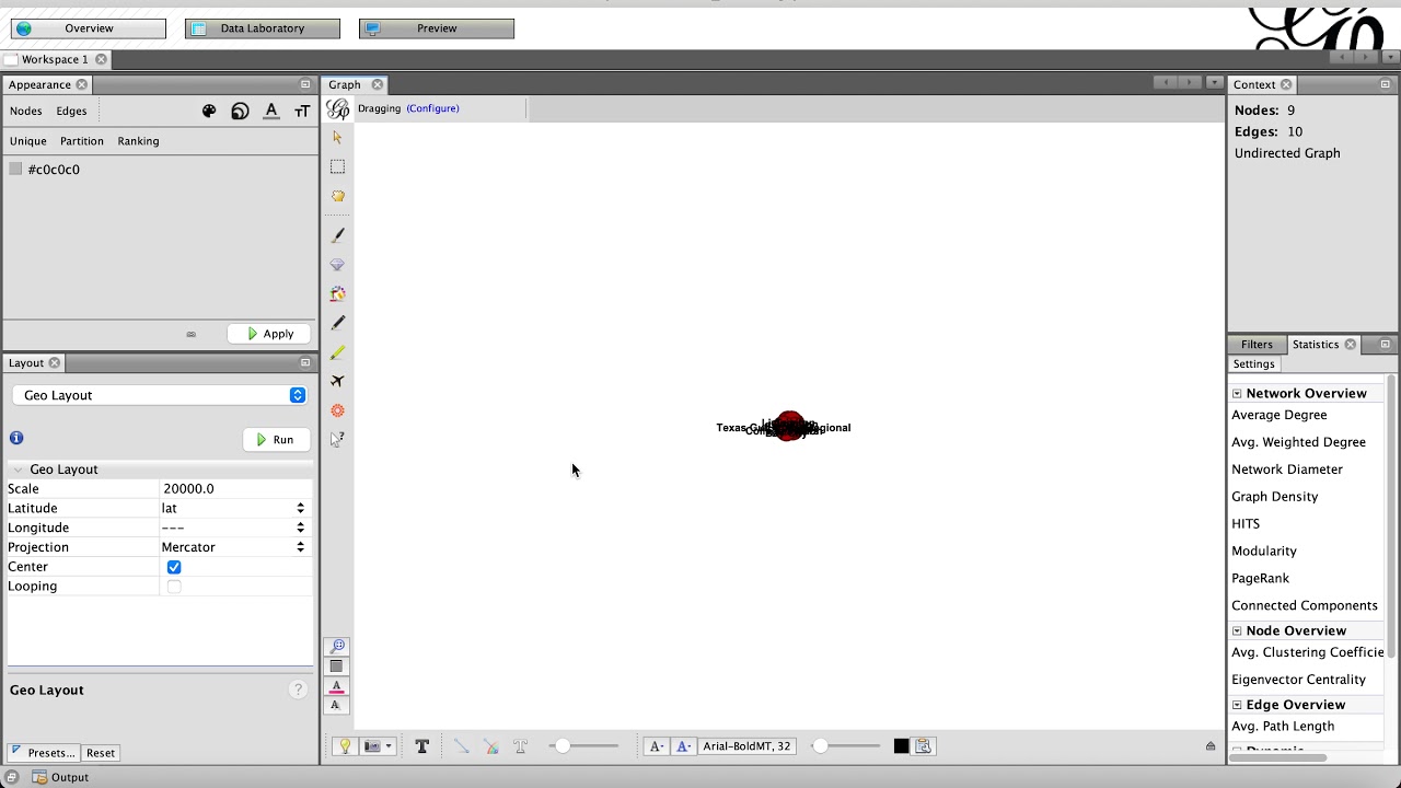 Gephi to Google Earth