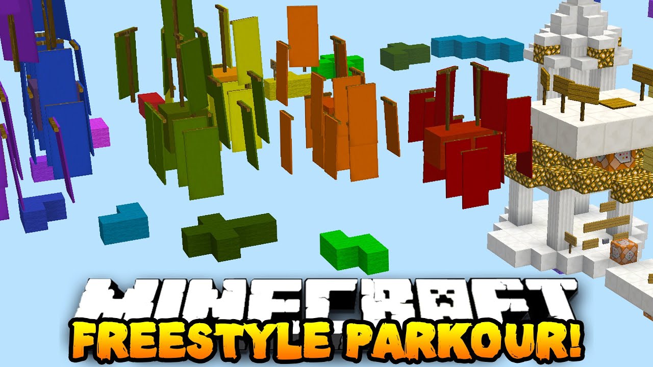 Minecraft FREESTYLE PARKOUR! (30 Stages of Parkour) with PrestonPlayz