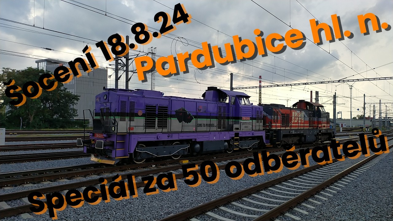 Šocení | Speciál za 50 odběratelů | Pardubice hl. n. | 18.8.2024 #trainspotting #rajecjestrebivlaky
