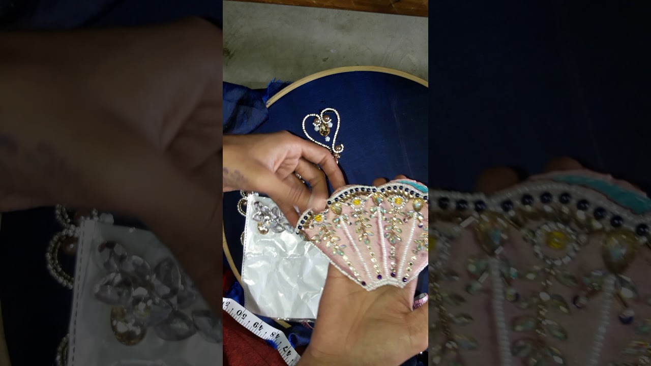 Radha Krishna dress hand work ISKCON pattern