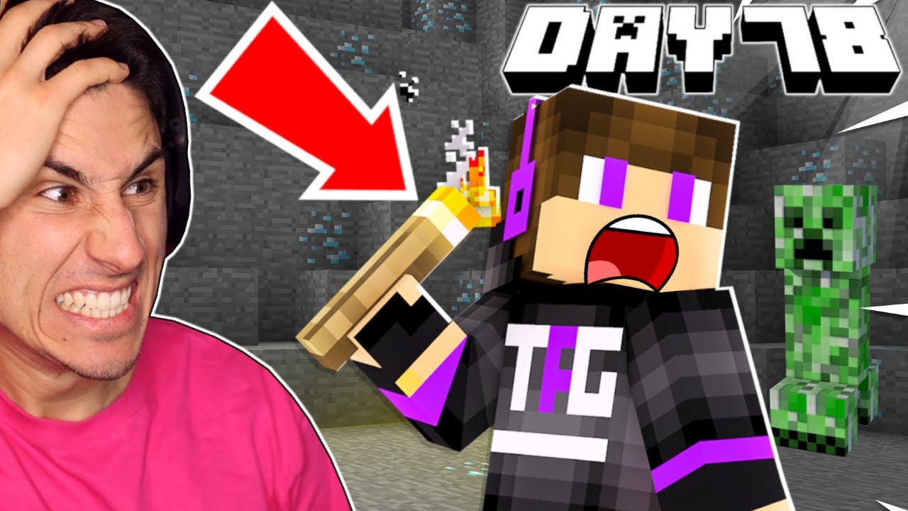Surviving 100 Days In Minecraft UNDERGROUND!