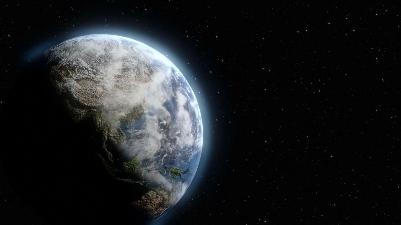 4K Earth Rotating In The Space - Relaxing Screensaver - 3 Hours Long Video Loop