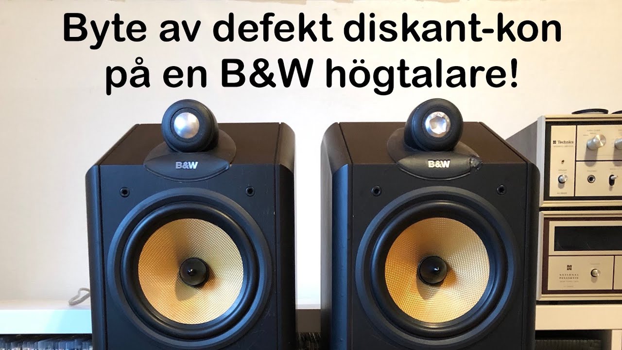 Byte av defekt diskant-kon på en B&W högtalare!