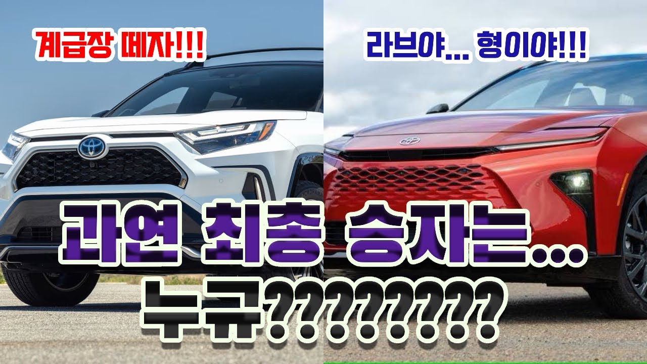토요타 라브4 VS. 크라운시그니아!! (구독자 요청)