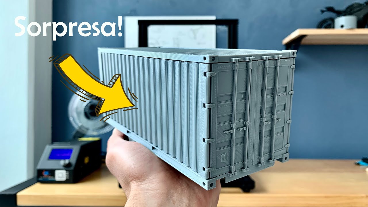Hice un CONTAINER para mi escritorio a ESCALA con IMPRESION 3D