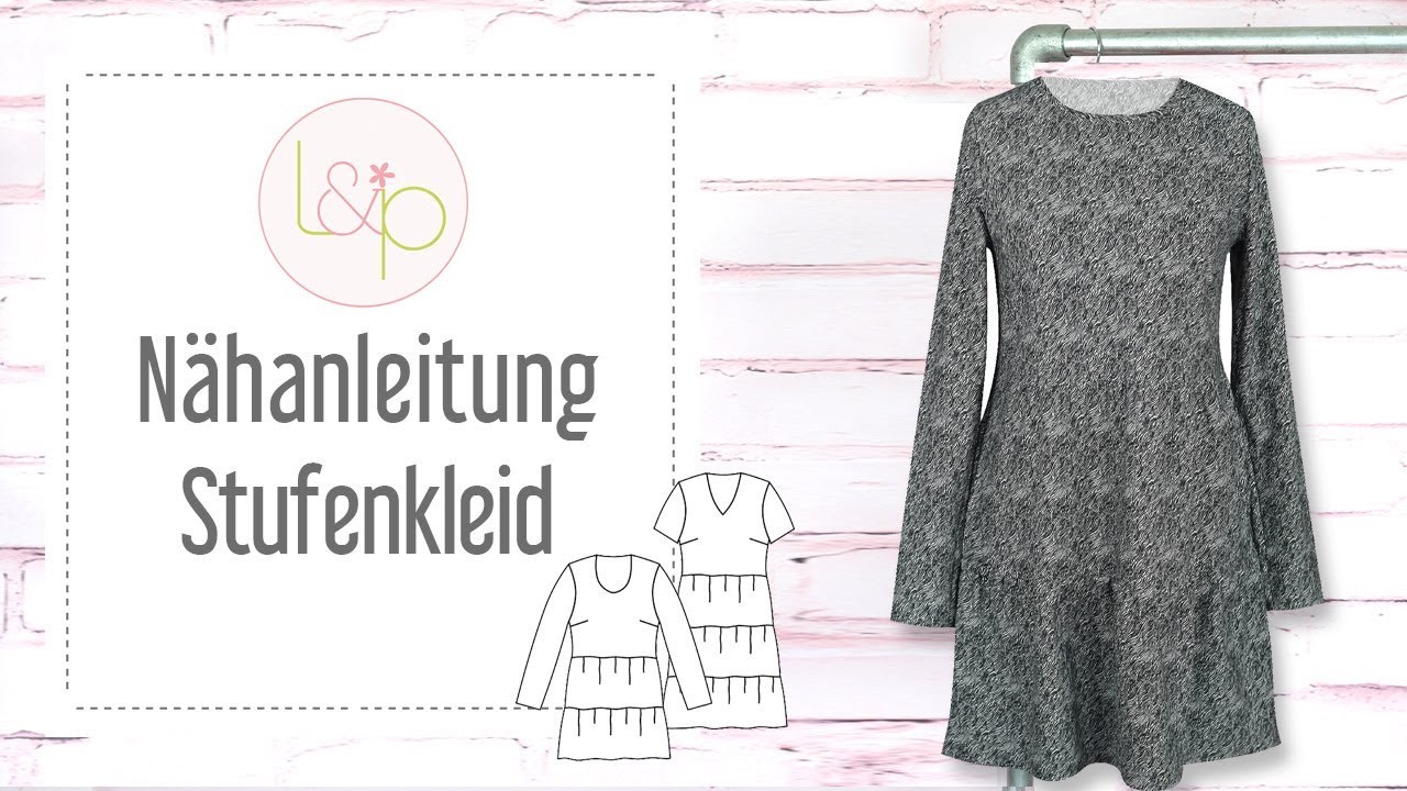 Nähanleitung lillesol Stufenkleid - ein Kleid mit Stufen aus Jersey nähen