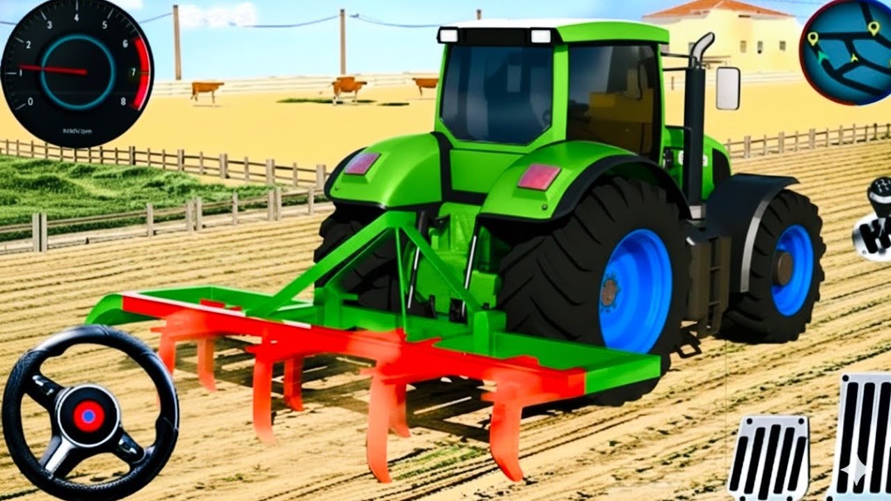 Modern Tractor Farming Driving Simulator 3D Gameplay - New Tractor Games 2024 - Android Gameplay