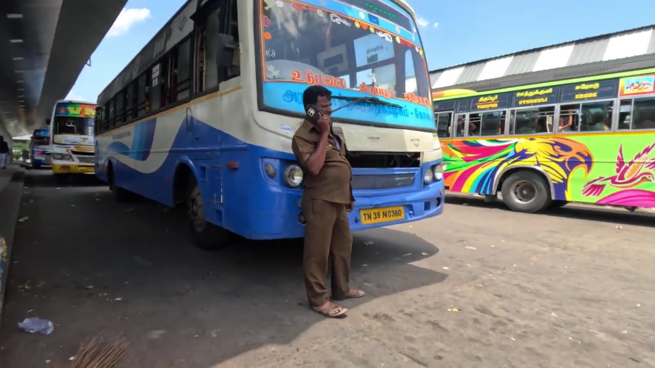 Tamil Nadu Bus Station Walk 🔥 Erode Central Bus Stand 🔥 Walking Tour South India  🔥 4K 60FPS