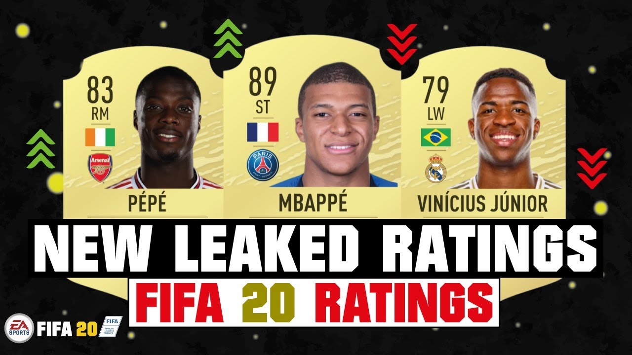 FIFA 20 | NEW OFFICIAL LEAKED PLAYER RATINGS! ✅😱| FT. MBAPPE, PEPE, VINICIUS JUNIOR... etc