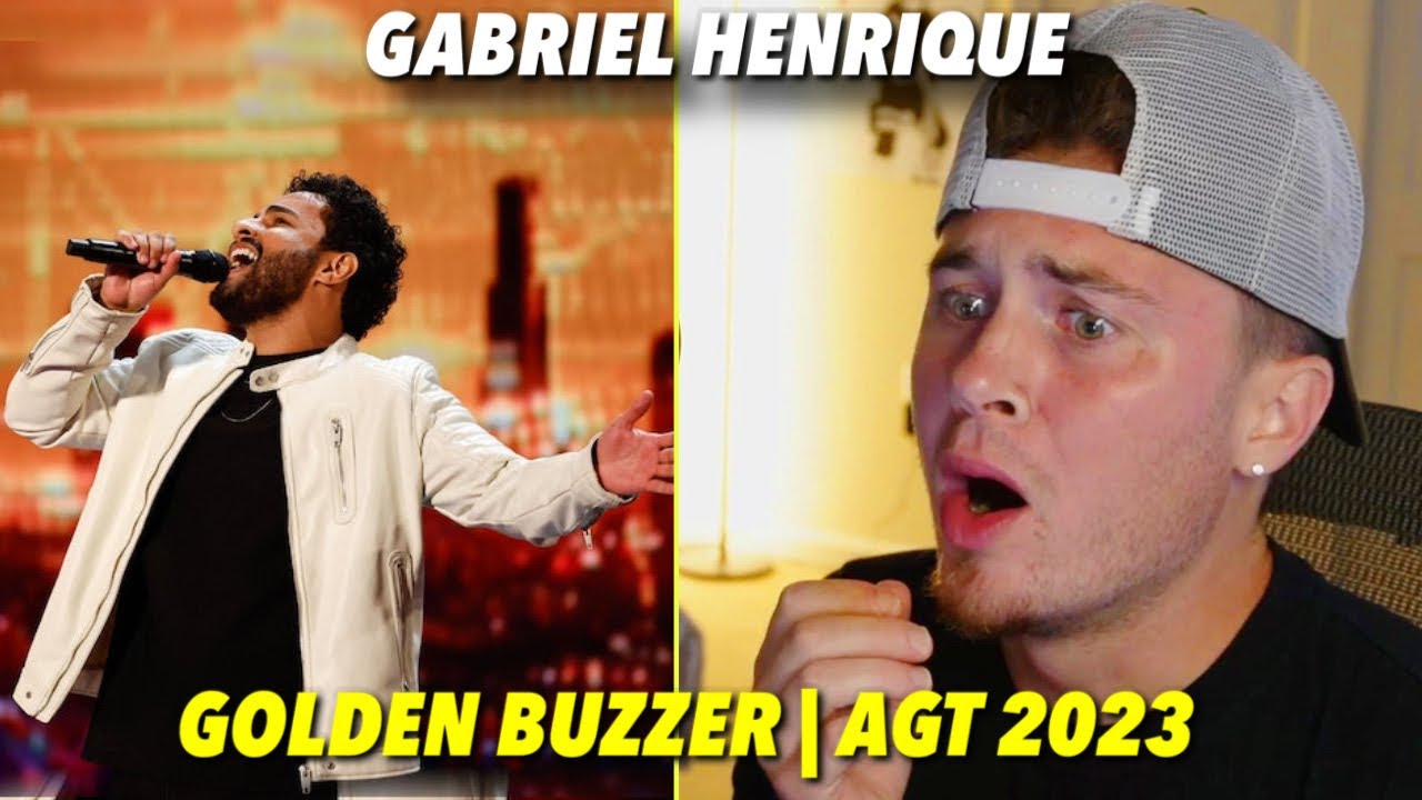 BRAZIL STAND UP! GOLDEN BUZZER: Gabriel Henrique impressive high notes | AGT 2023 REACTION!