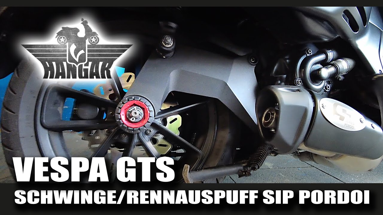 SIP Pordoi Schwingarm / Rennauspuff für die GTS 300, Vespa GTS mit Sip Series Pordoi