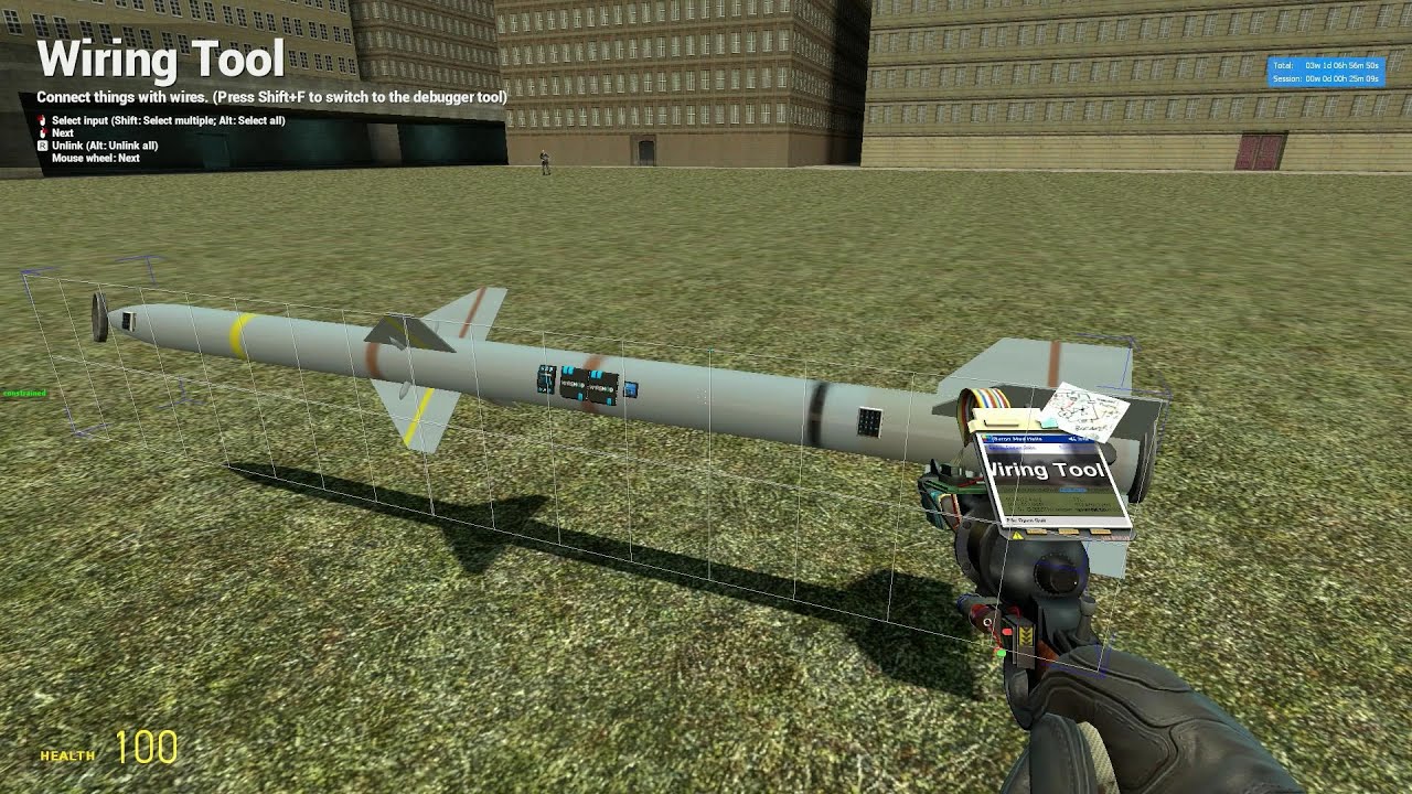3# Gmod How 2 Make a simple wire guided missile - Updated Sound