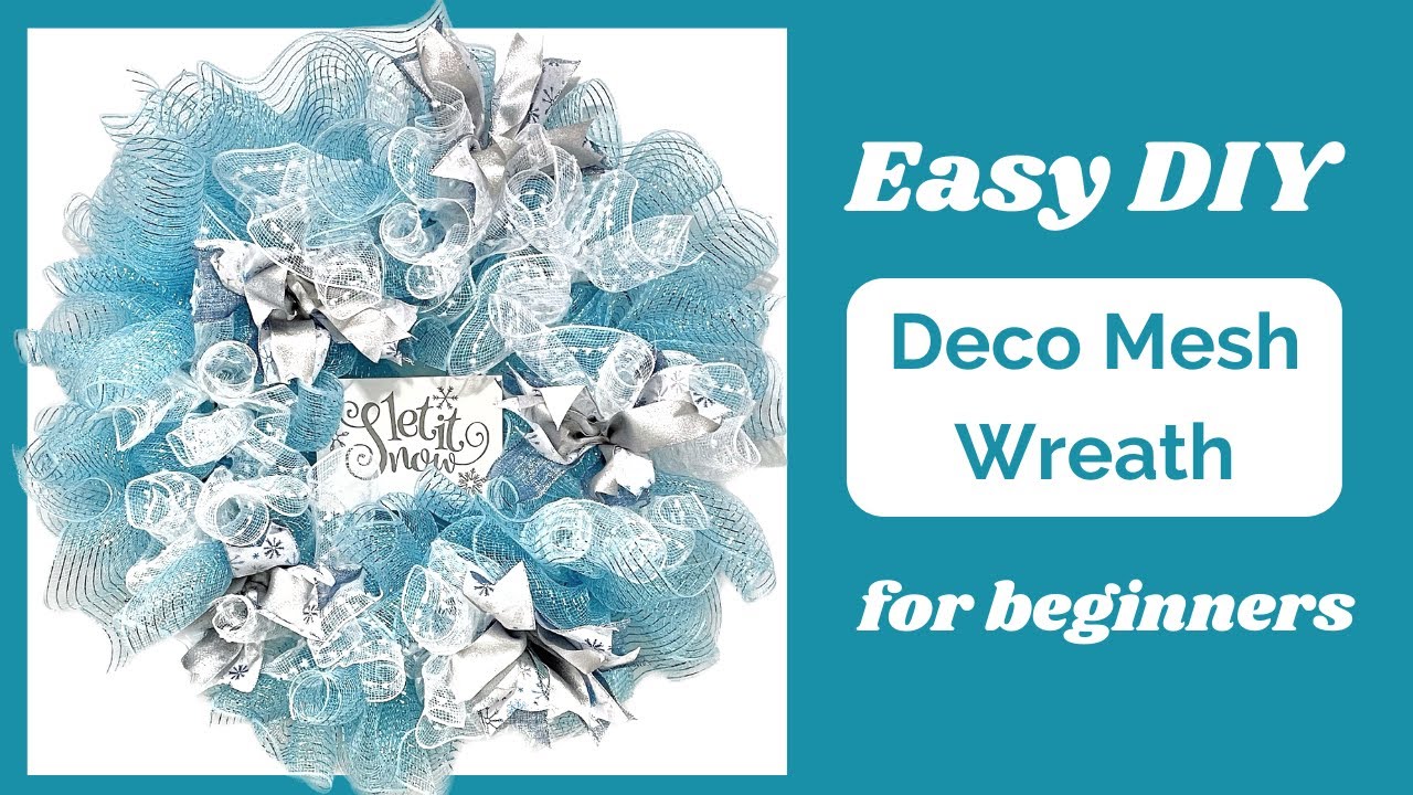 EASY DIY DECO MESH WREATH TUTORIAL FOR BEGINNERS