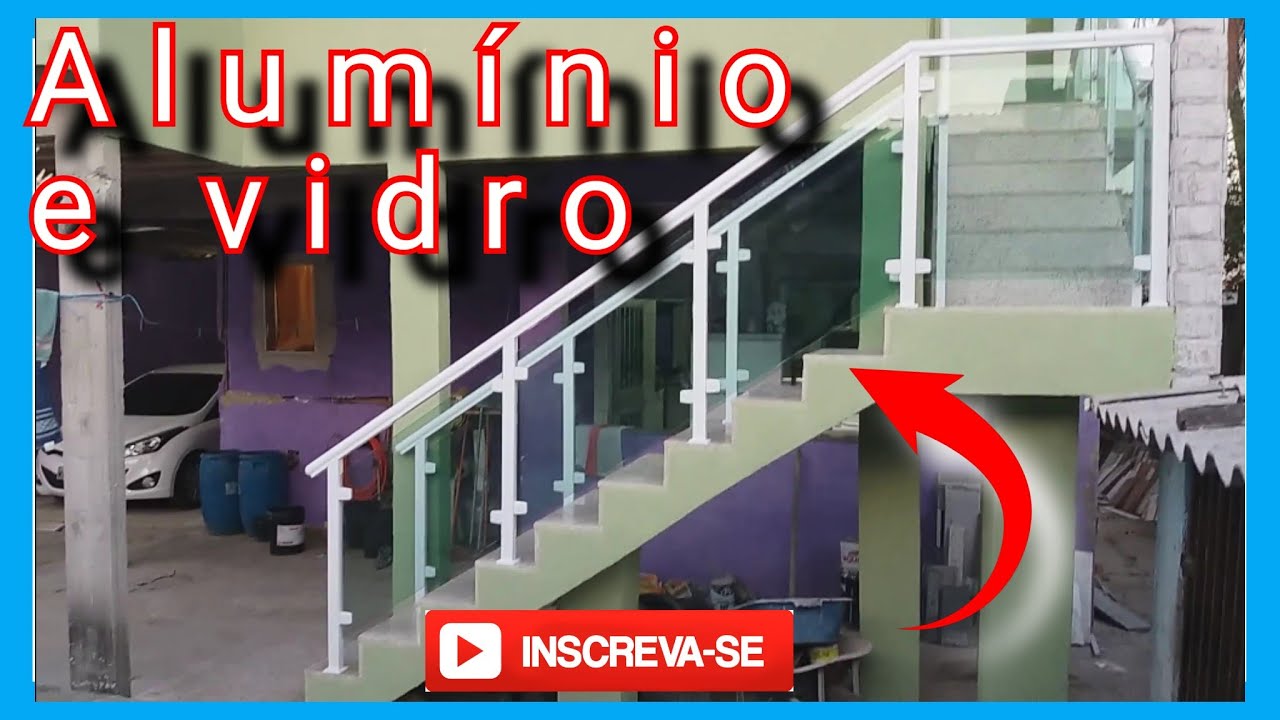 Corrimão da escada. aprenda a achar o grau do corte com a linha