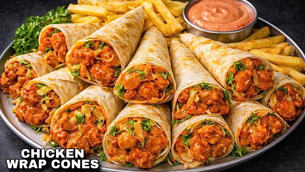 എന്റെ പൊന്നോ😋ഇഫ്താറിന് Chicken Wrap Cones രുചി ഒരു രക്ഷയില്ലാട്ടോ! Iftar Recipes | Ramadan Recipes