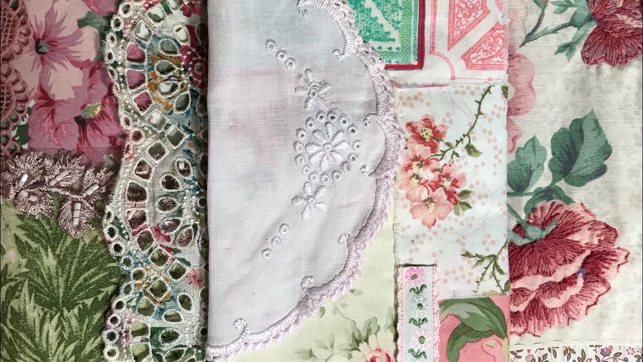 Embellishing a fabric pouch & floral painting with wool tutorial #roxysjournalofstitchery vol 5