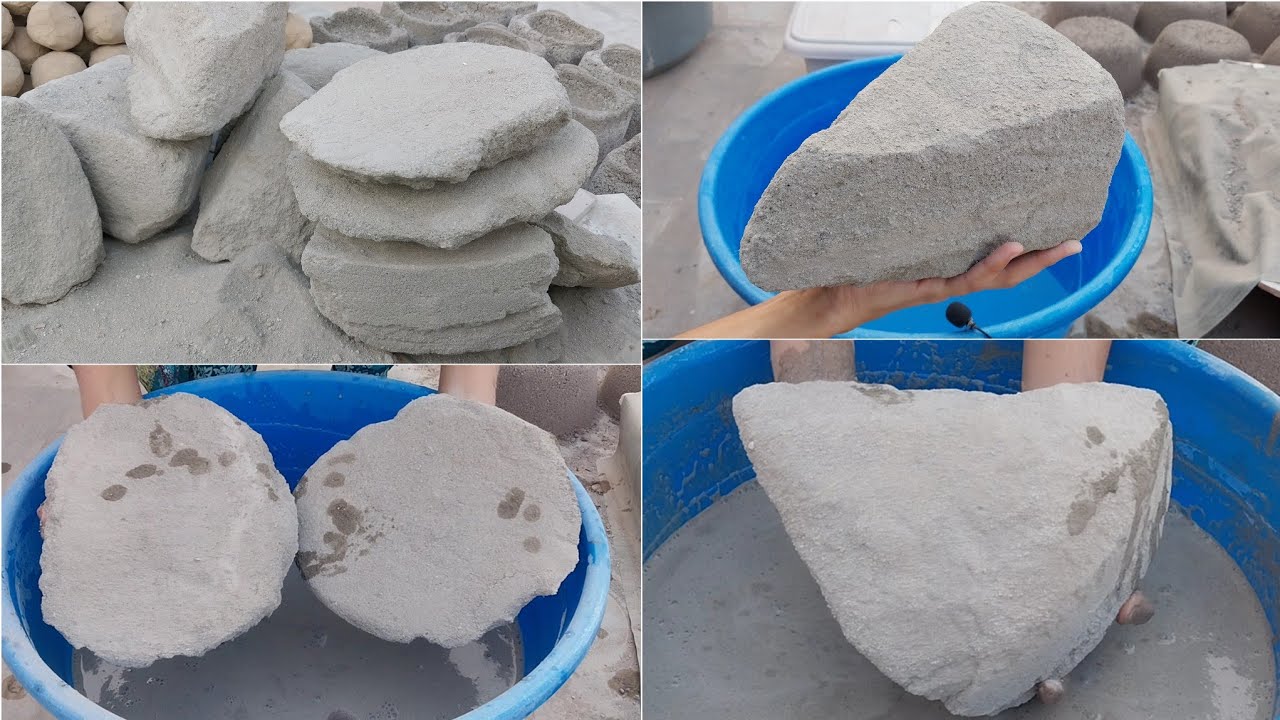 ASMR: Sandment soft random chunks dipping&Crumble in water ❤️