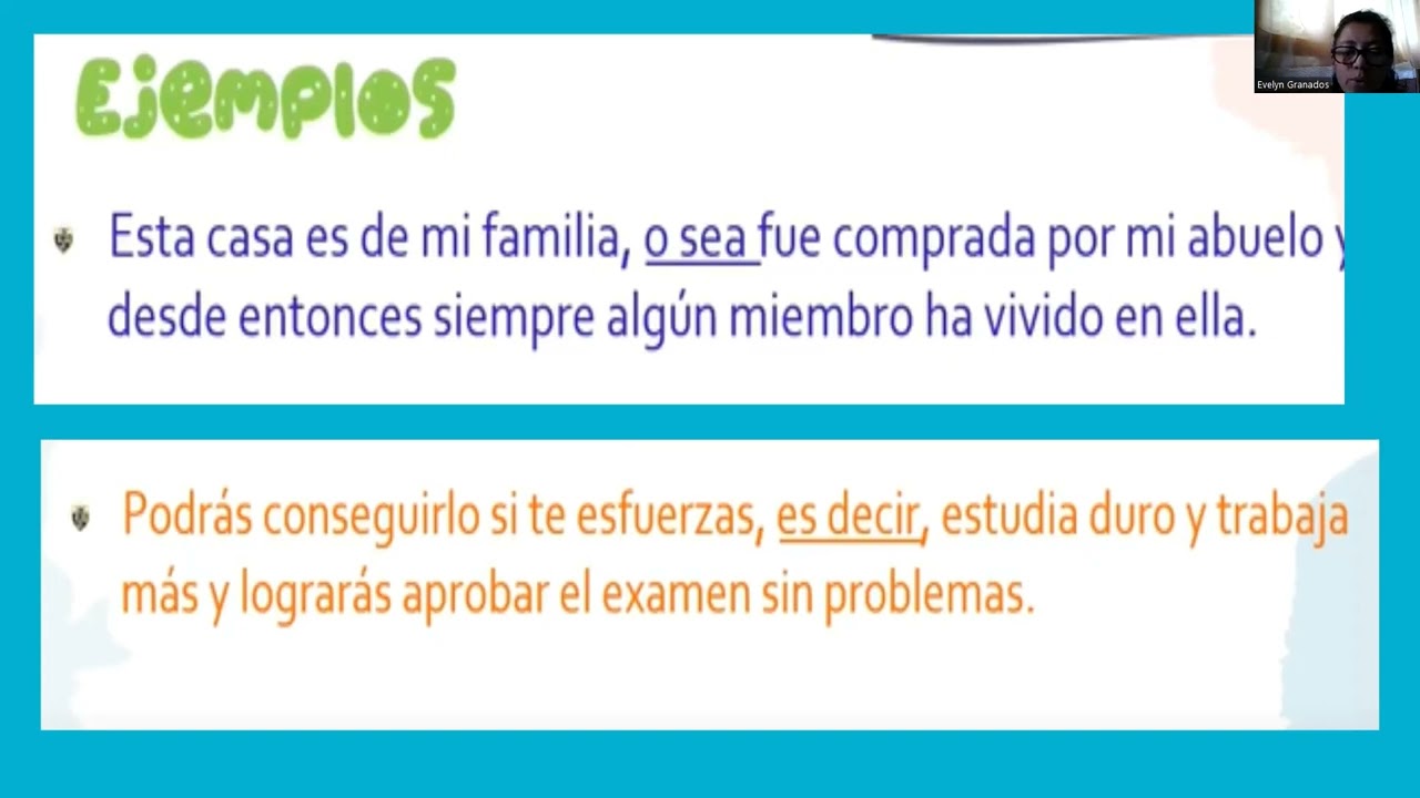 CONECTORES EXPLICATIVOS