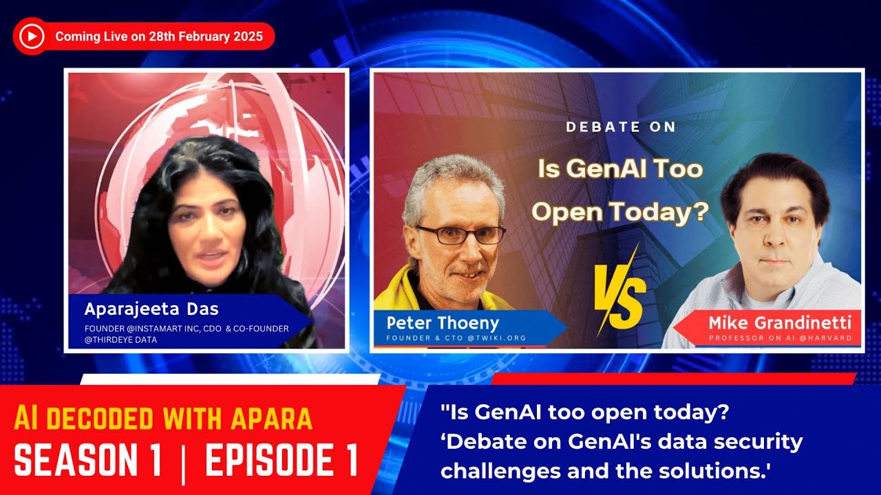 AI Decoded with Apara | E1 of S1 | Debate on Data Security Challenges with Generative AI | Promo