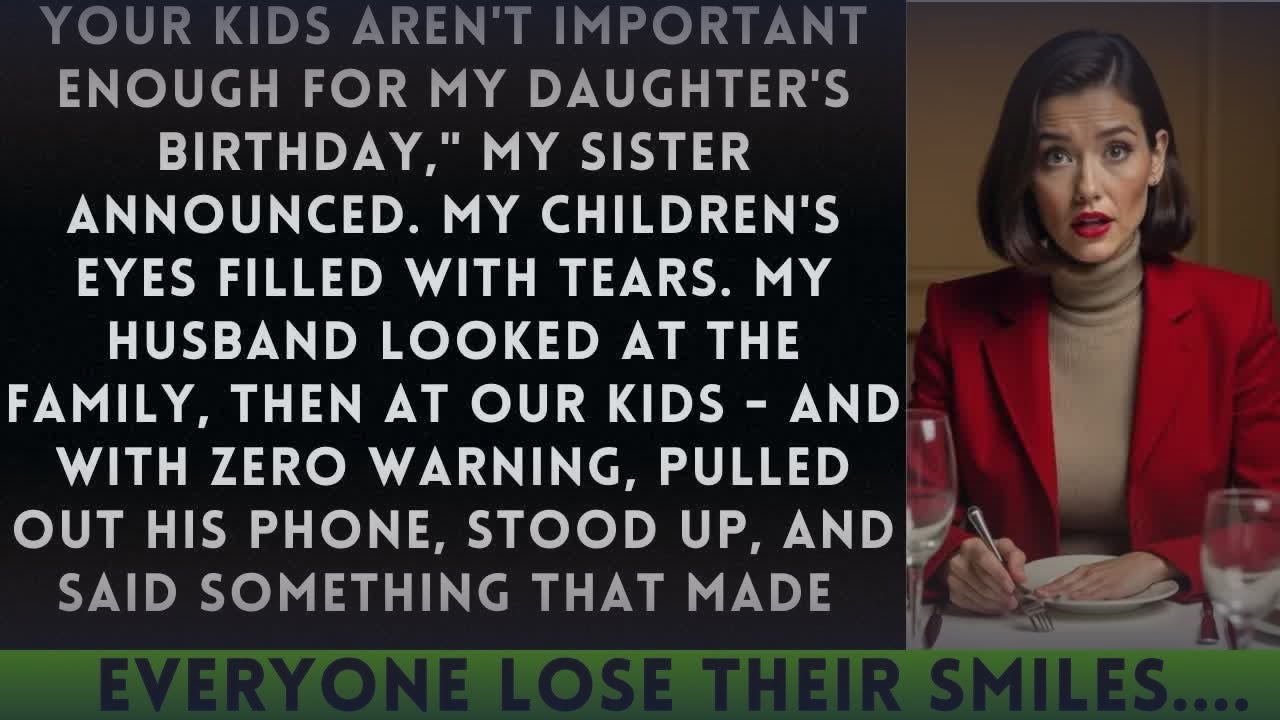 Sister Said 'Your Kids Aren't Important Enough For My Daughter's Birthday'—Then...
