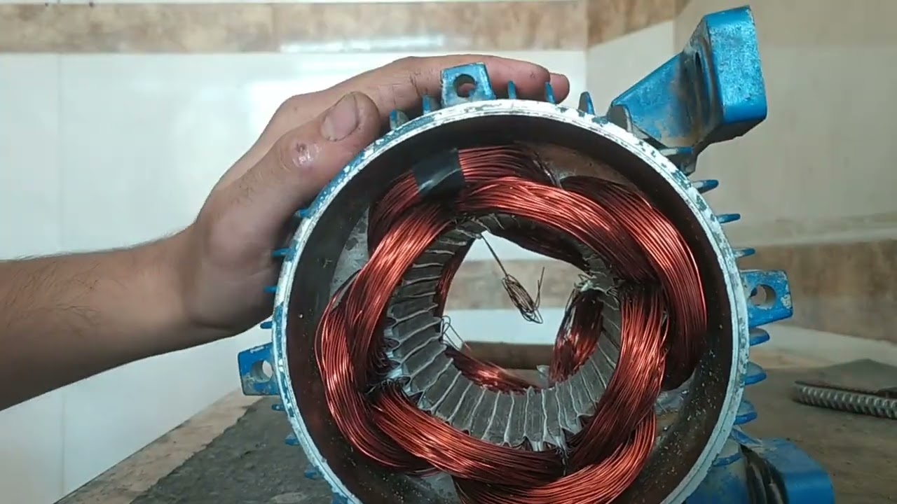 Steps for winding a 1.5 HP electric motor#winding#motorwinding#repair