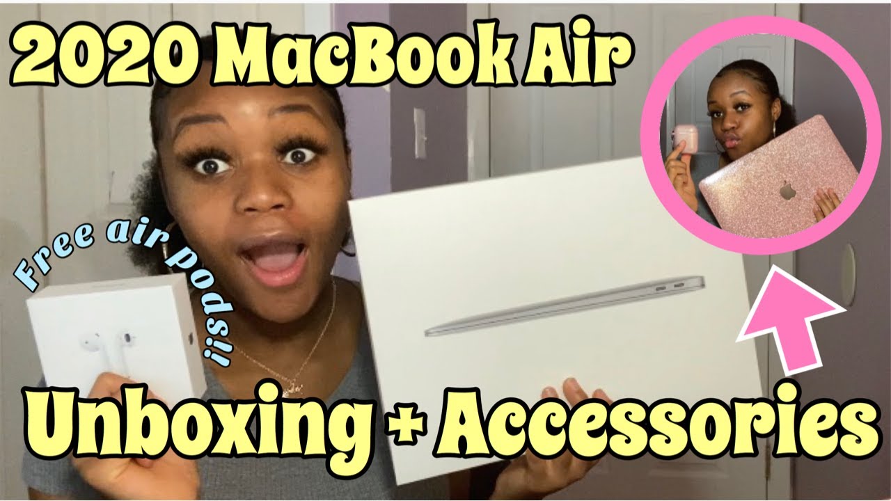 2020 MACBOOK AIR UNBOXING PLUS ACCESSORIES🤩