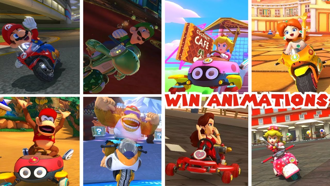 Mario Kart 8 Deluxe - All Character Win Animations